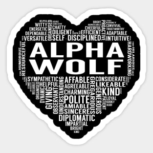 Alpha Wolf Heart Sticker